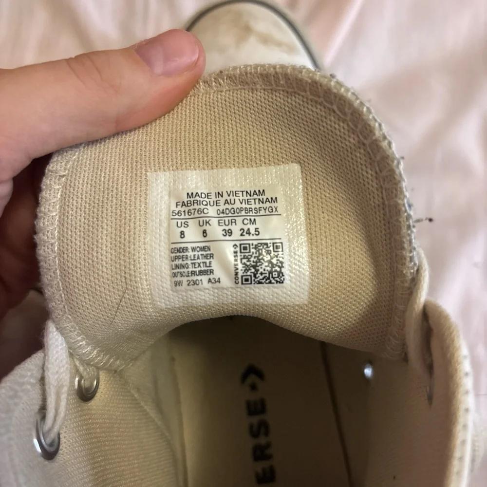 Converse Cream High-Top Sneakers - Picture 3 of 3